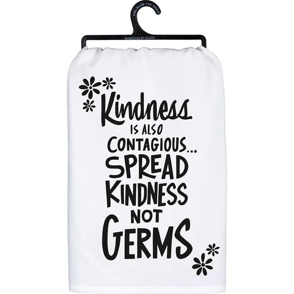 Kathy Other - Primitives by Kathy Spread Kindness Not Germs Dish Towel 16145